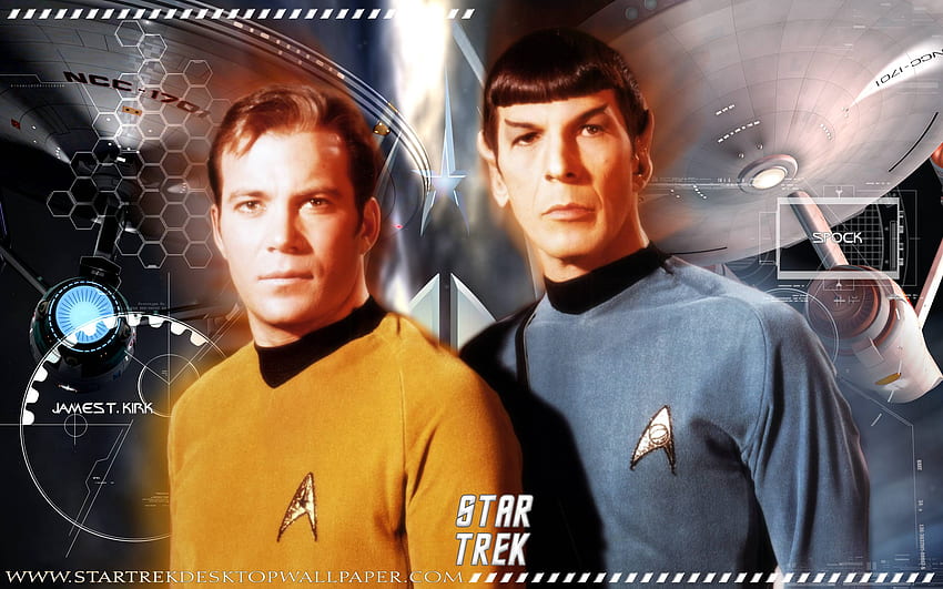 ซีรีส์ดั้งเดิมของ Star Trek เจมส์ ที. เคิร์ก และสป็อค คอมพิวเตอร์ของ Star Trek วอลล์เปเปอร์ HD