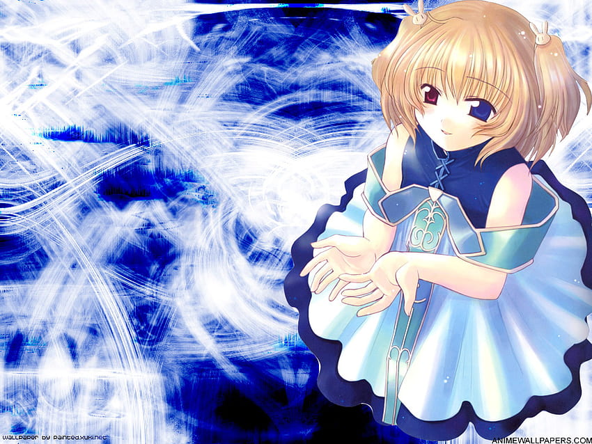 Blue Angel, blue, cute, girl, angel, anime, young, water, angelic serenade, ocean HD wallpaper
