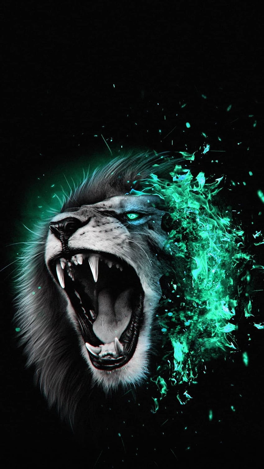 Lion Abstract, design HD phone wallpaper