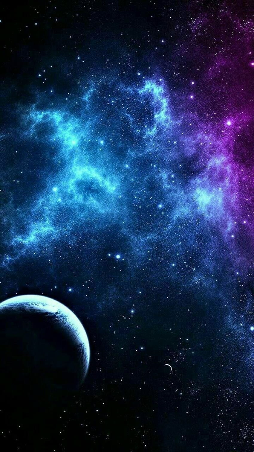 Galaxy Universe Milky Way Sky Blue Star Background Fond d'écran de téléphone HD