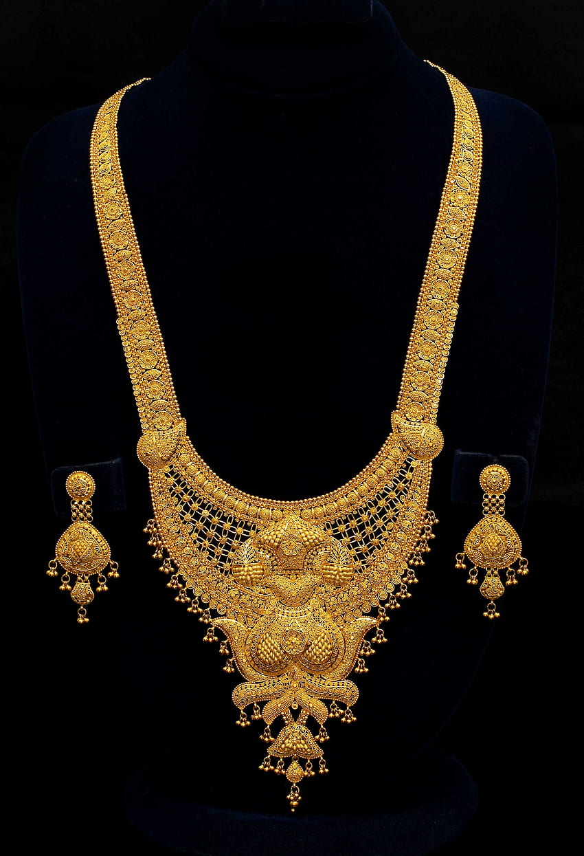 Złoty łańcuszek, złota biżuteria Tapeta na telefon HD