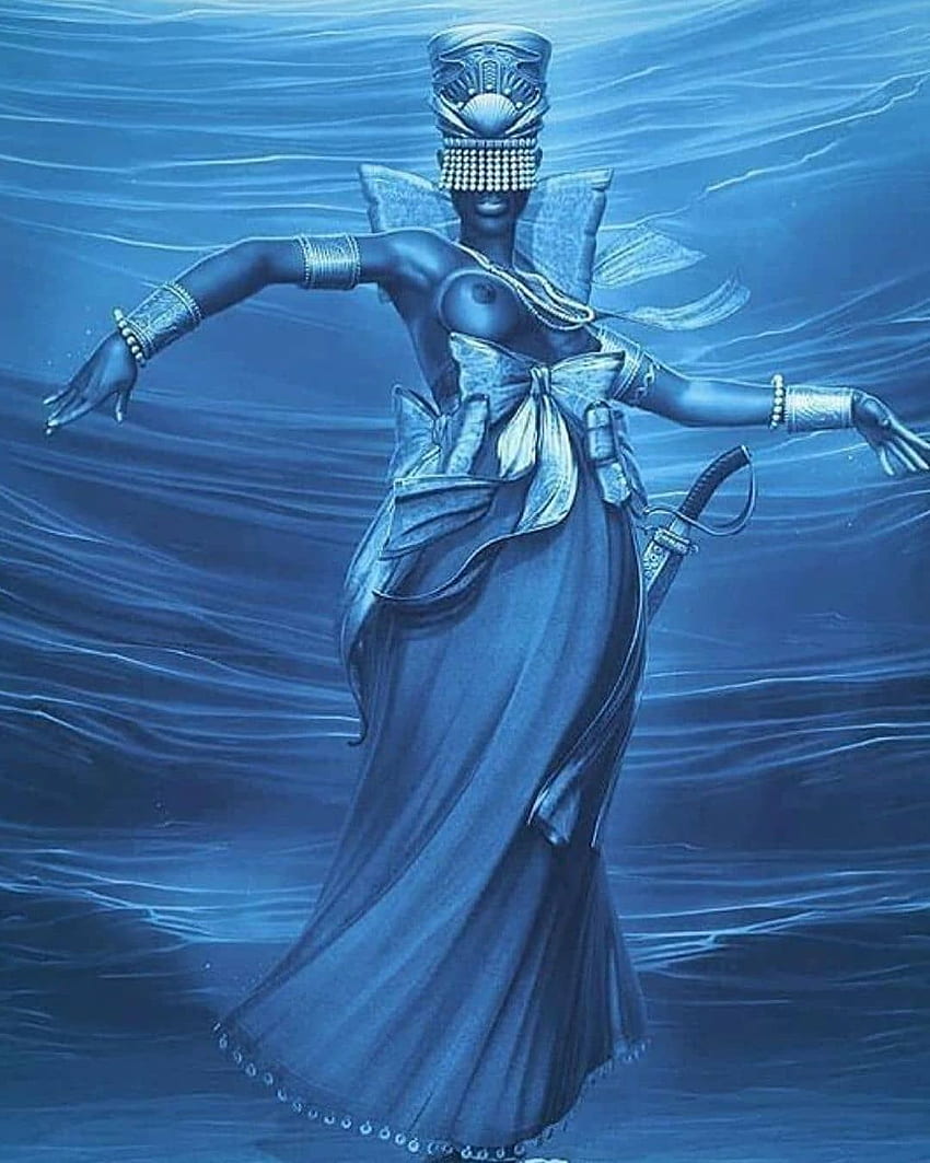 綿麻美のアイデア。 アフリカの女神、オリシャ、イェマヤ・オリシャ HD電話の壁紙
