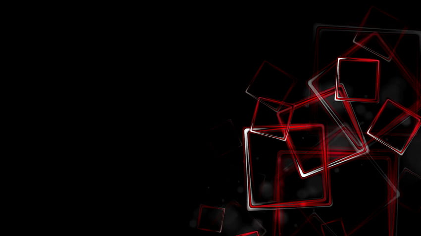 진한 빨간색 광택 사각형 추상 모션 디자인 블랙 - 울트라 레드와 블랙, 모션 그래픽 HD 월페이퍼