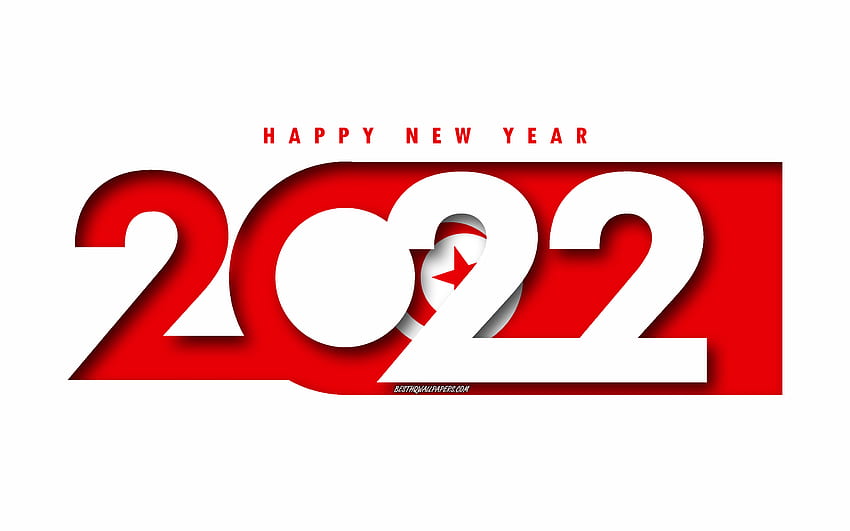 Happy New Year 2022 Tunisia, white background, Tunisia 2022, Tunisia 2022 New  Year, 2022 concepts, Tunisia, Flag of Tunisia HD wallpaper | Pxfuel