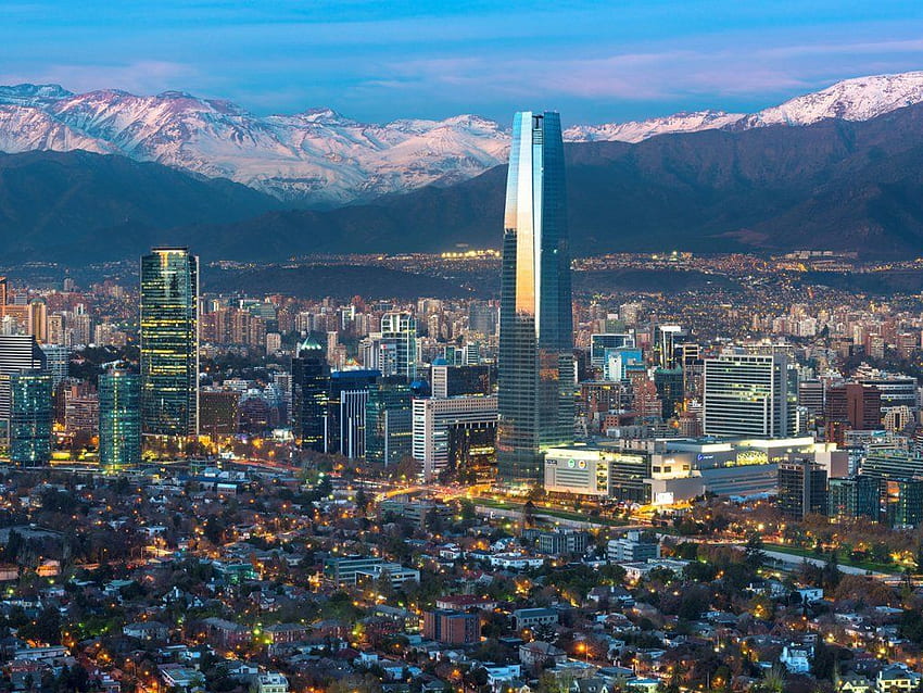Andes Sıradağları, Santiago, Şili. Kış seyahati, Seyahat HD duvar kağıdı