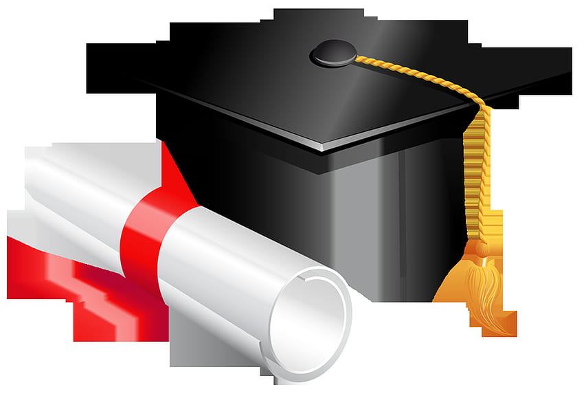 Graduation Cap and Diploma PNG Clipart HD wallpaper