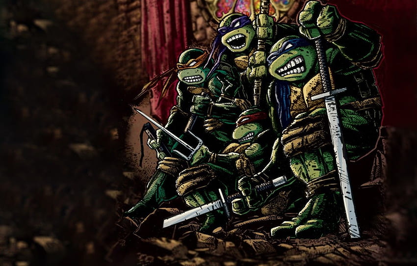 Mirage Çizgi Romanları TMNT PC . Fondo, Mutant, Pantalla, Anime Ninja Kaplumbağalar HD duvar kağıdı