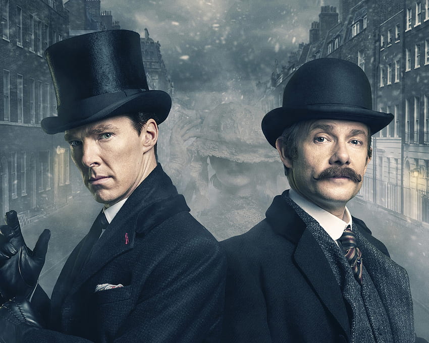 Benedict Cumberbatch y Martin man Sherlock Holmes Resolución , , Antecedentes y fondo de pantalla