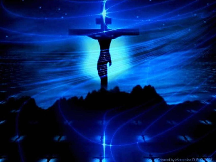 Christlicher Hintergrund, Neon Jesus HD-Hintergrundbild