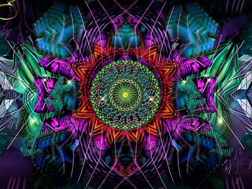 Psychedelic art , fractal art, digital art, kaleidoscope, design • For You For & Mobile, Psychedelic Shiva HD wallpaper