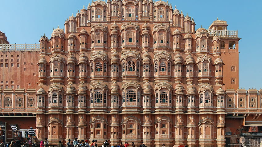 Hawa Mahal, Hindistan, Jaipur'da Bir Saraydır. J.'nin Kalbinde Çarpıcı Bir Seçim Ve Kırmızı Kumtaşı Beş Katlı Yapı Duruyor. Ziyaret Edilecek Harika Yerler, Hindistan Turu, Jaipur HD duvar kağıdı