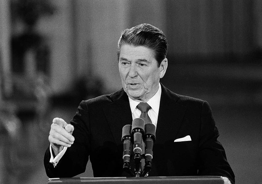 Ronald Reagan Black And White - HD wallpaper