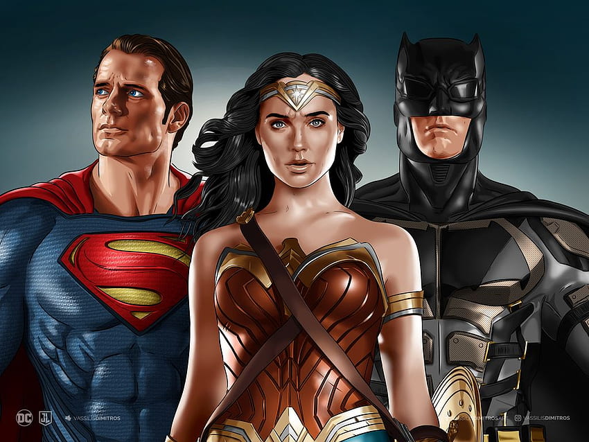 Liga de la Justicia Superman Mujer Maravilla Batman fondo de pantalla