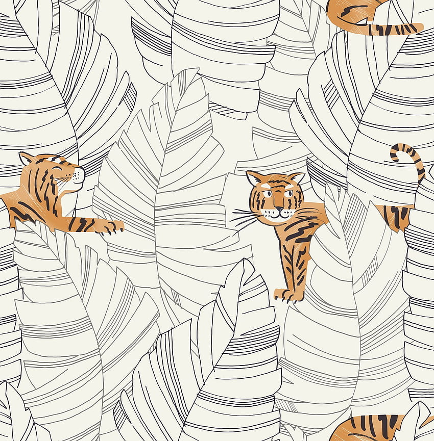 Hiding Tigers in Orange and Black from the Day Dreamers Coll – BURKE DECOR HD phone wallpaper