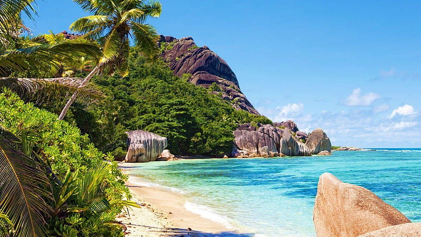 Seychelles Island and Background HD wallpaper