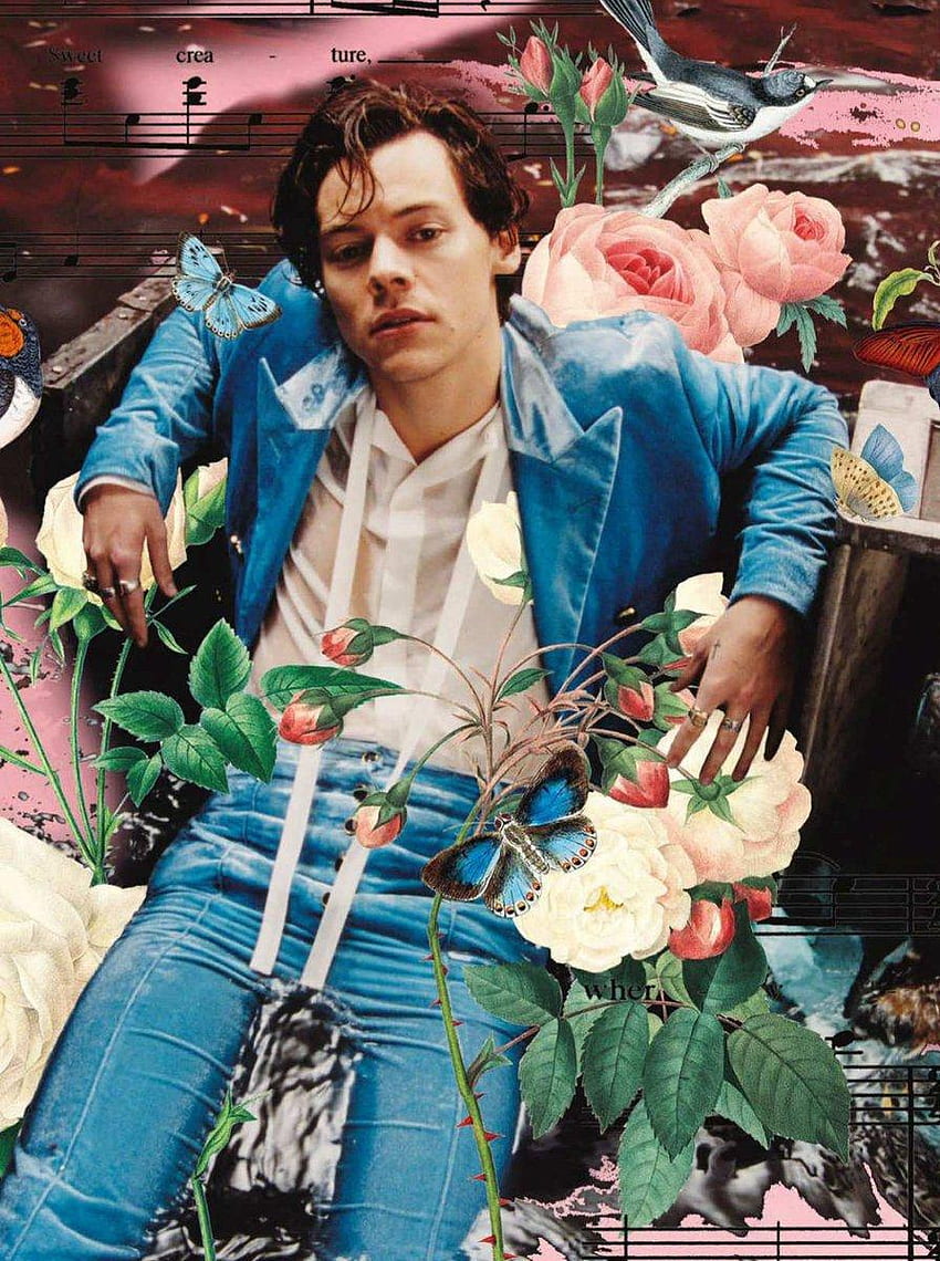Harry Styles 2020, Flor de Harry Styles fondo de pantalla del teléfono