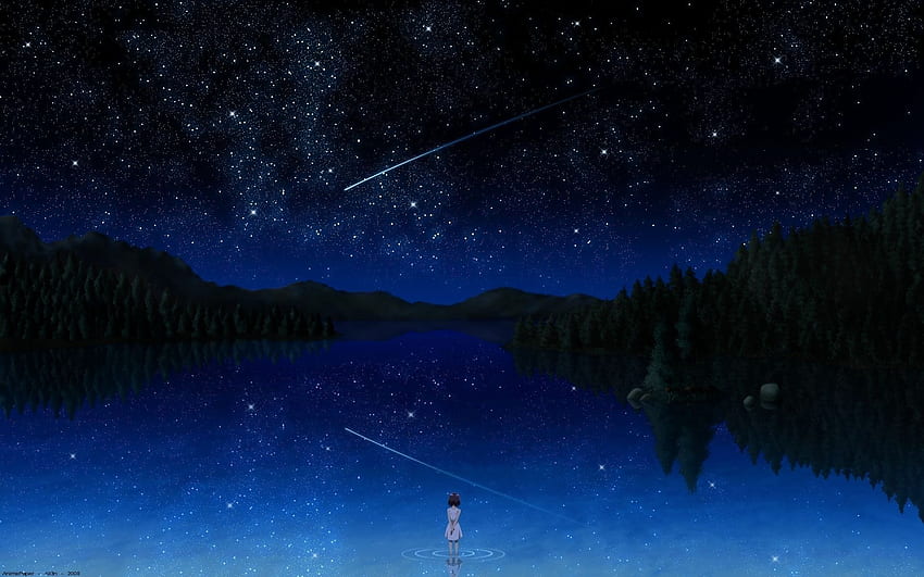 HD desktop wallpaper: Anime, Starry Sky, Original download free picture  #967054