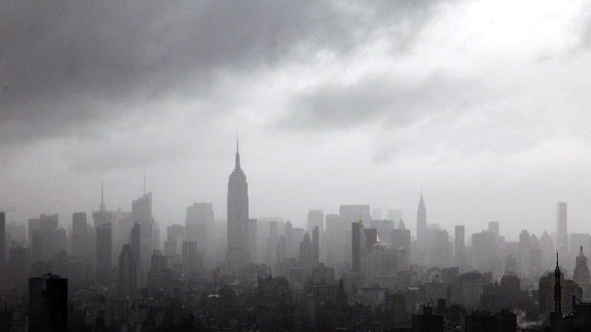 Небостъргачи: New York City Curtain Fog Skylines Skyscrapers Art, New York Black and White HD тапет