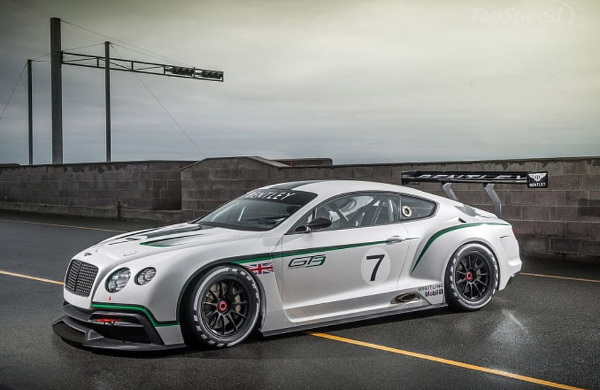 2012 Bentley Continental GT3 Concept, white, wing, race, track HD wallpaper