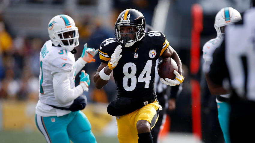 Antonio Brown des Steelers embrase Miami sur deux touchés de plus de 50 verges | NFL | Actualités sportives Fond d'écran HD