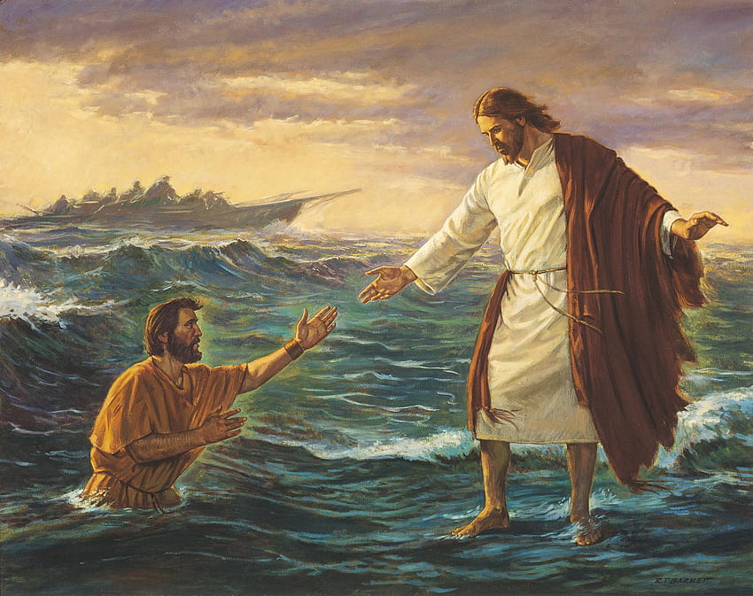 물 위를 걷는 예수, 배경 t HD 월페이퍼