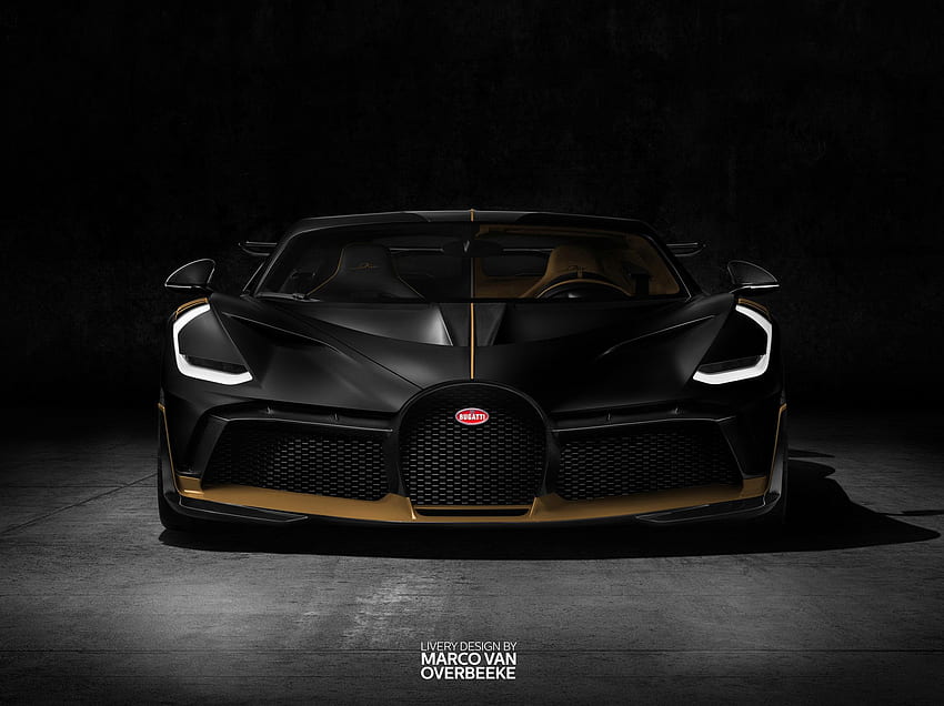 Bugatti Divo negro y marrón, Autos fondo de pantalla
