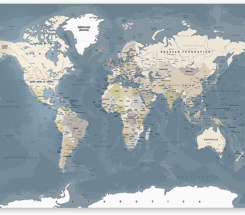 Murando 世界地図 Cm 不織布 プレミアム アート プリント フリース 壁 壁画 装飾 ポスター デザイン モダン 大陸地図 K B 0063 A A .uk: DIY・工具・ガーデン 高画質の壁紙