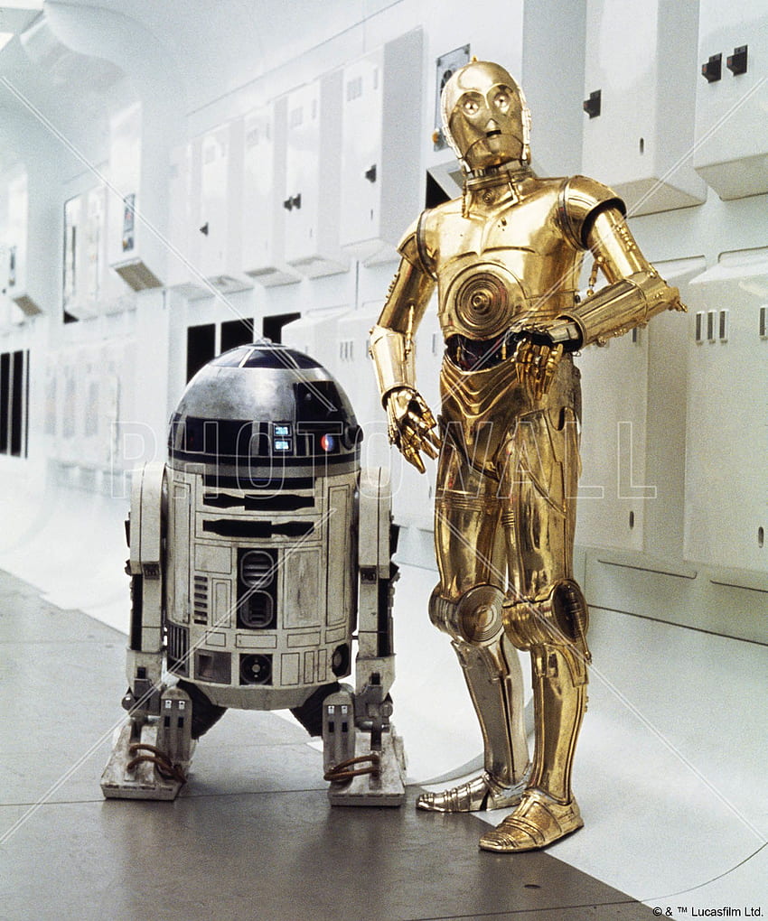 Star Wars R2 D2 และ C 3PO จิตรกรรมฝาผนังภายใน &, C3PO วอลล์เปเปอร์โทรศัพท์ HD
