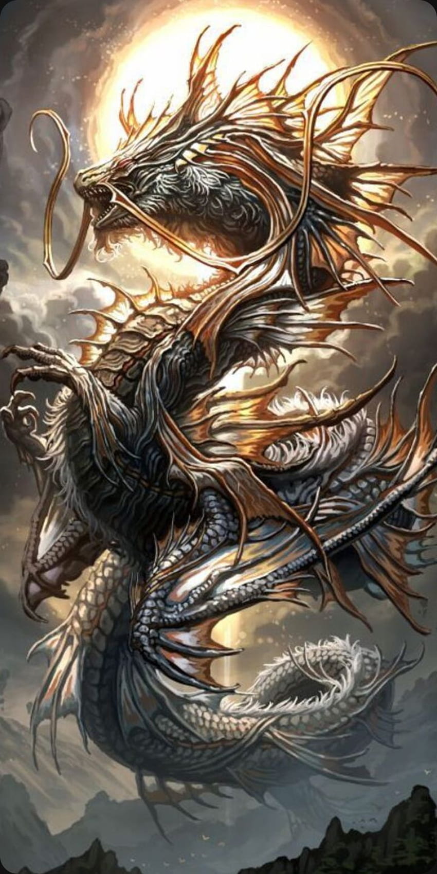 Conrado su DRAGONI. Arte delle creature mitiche, opera d'arte del drago, arte delle creature fantasy, drago estremamente cool Sfondo del telefono HD