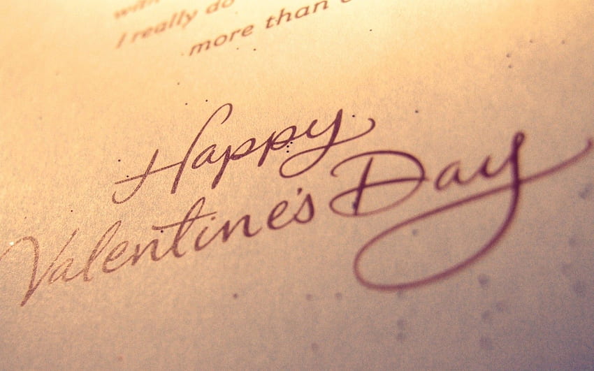 幸せなバレンタインデーのタイポグラフィ、手書き 高画質の壁紙