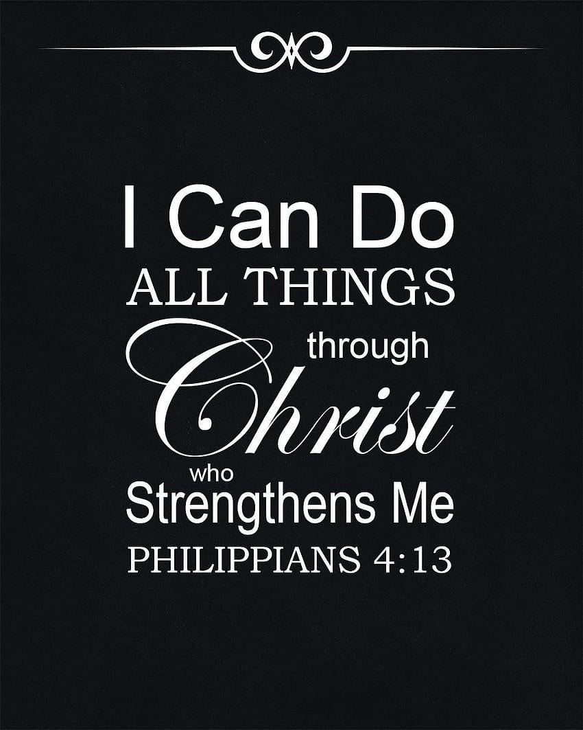 Филипяни 4:13 Мога да правя всичко чрез Христос HD тапет за телефон