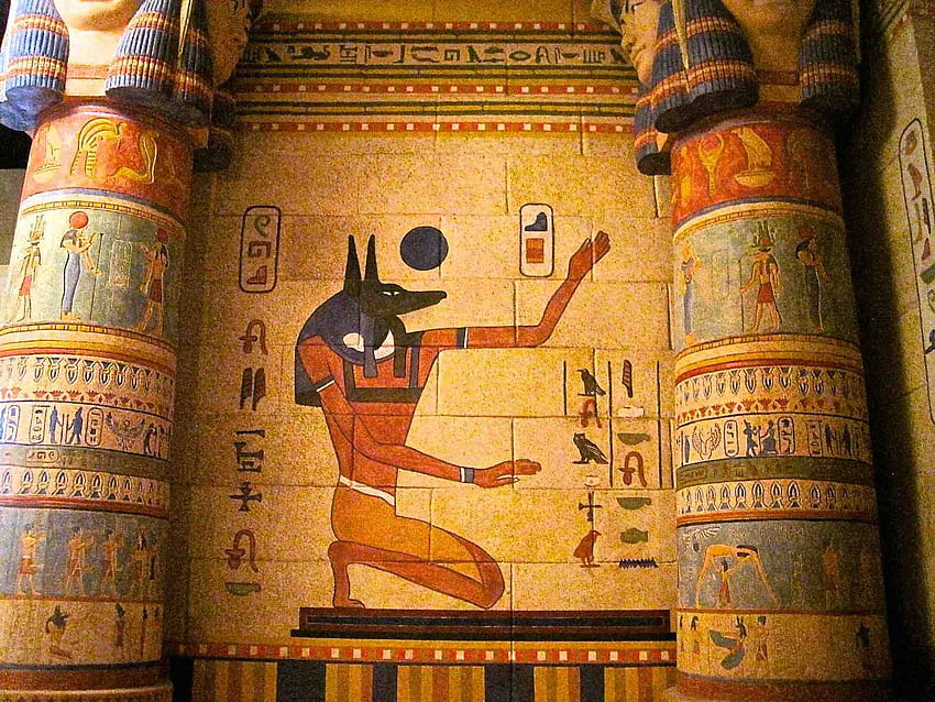 Фон с египетски йероглифи, египетско аниме HD тапет