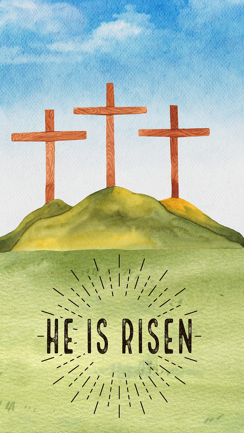 復活、春、he_is_risen、キリスト、イエス、クリスチャン、クロス、イースター HD電話の壁紙