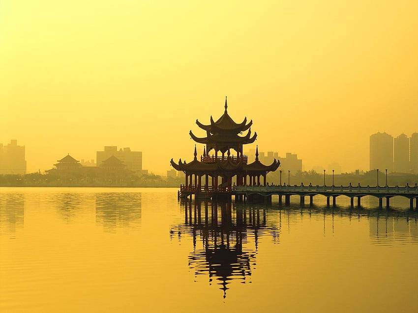Gelber China-Hintergrund. Gelb, Friedenschinesisch HD-Hintergrundbild