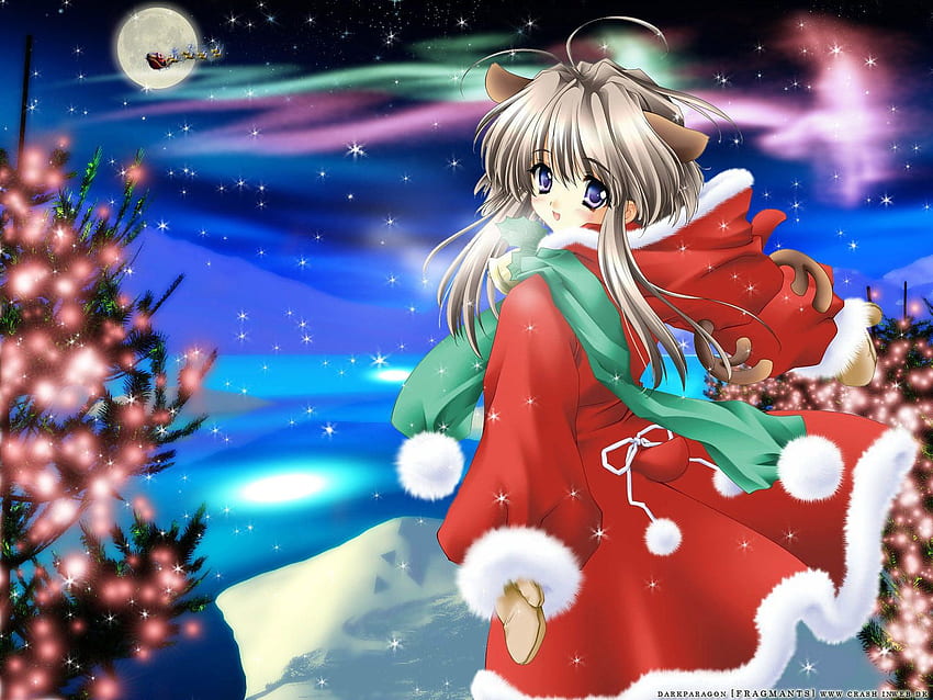 Cute Anime Girl Christmas Holiday Anime HD wallpaper  Pxfuel