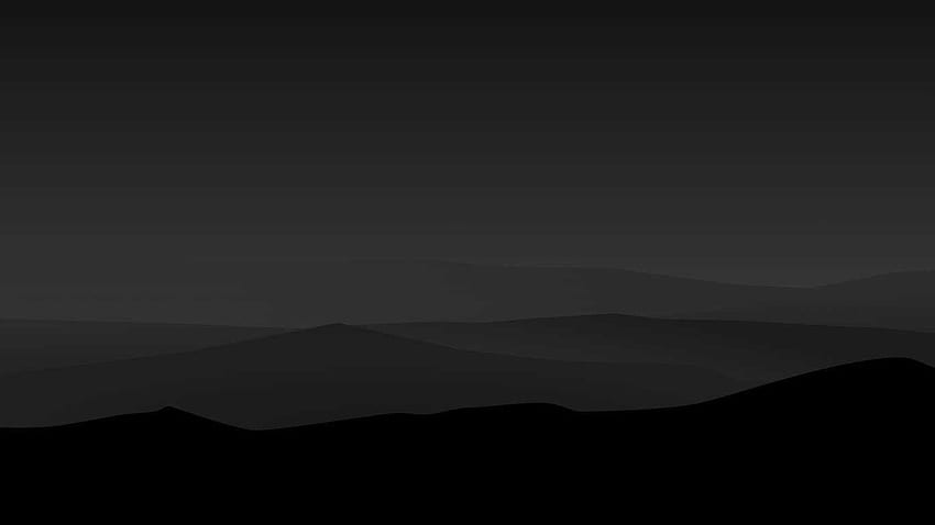 Dark Night Mountains Minimalist (), 1366 X 768 Black HD wallpaper | Pxfuel