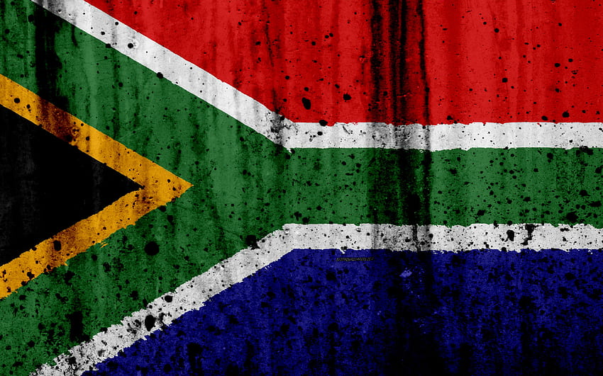 South African flag, , grunge, flag of South Africa, Africa, South Africa, national symbols, South Africa national flag for with resolution . High Quality HD wallpaper