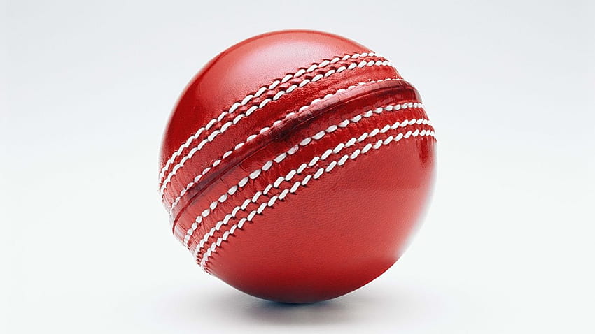 Cricket Red Sport Ball Closeup Gray background HD wallpaper