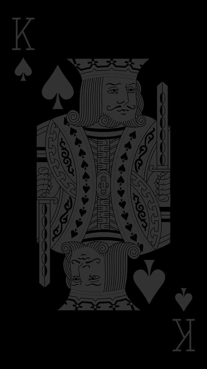 Black King Card, Ace of Diamonds Card HD phone wallpaper