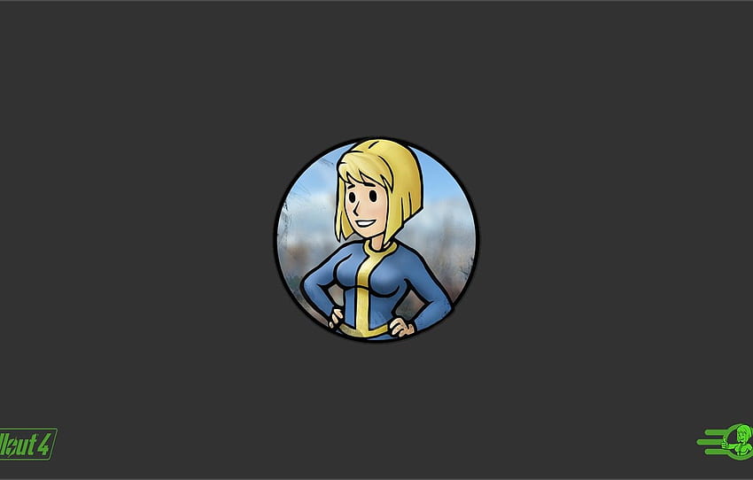 Background, The Game, Minimalism, Fallout 4, Vault Girl For , Section минимализм HD wallpaper