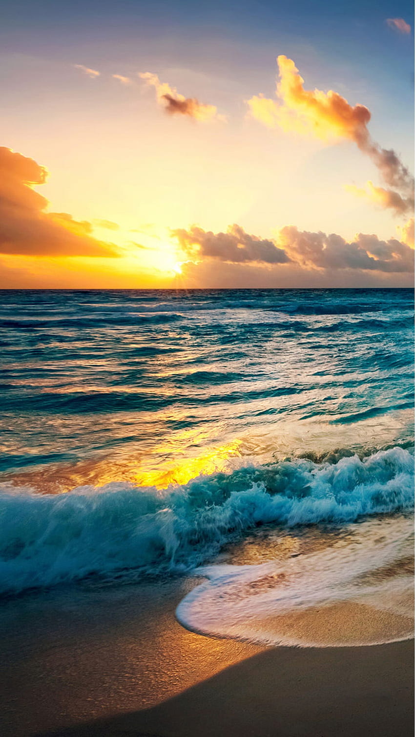 새로운 비치폰 S7. 가장 아름다운 해변, 황해 HD 전화 배경 화면