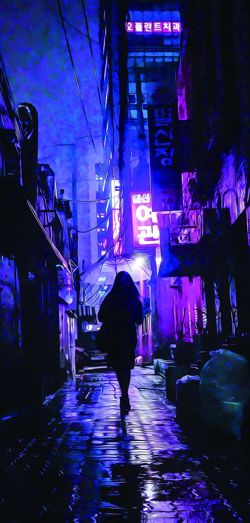 Cyberpunk iPhone X - & Background, Cyberpunk Seoul HD phone wallpaper