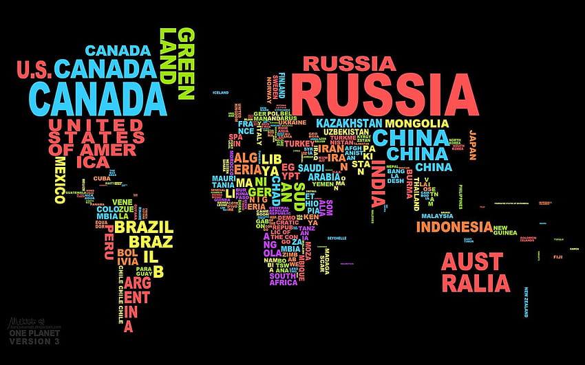 Untuk Peta Dunia Menggunakan Nama Negara Di Badooy, Negara 3D Wallpaper HD