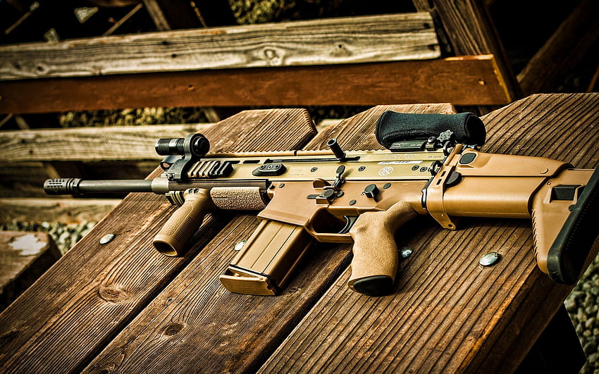FN SCAR 17s, assault rifle, american rifle, rifled carabiner, modern rifles, Special Operations Forces Combat Assault Rifle, FN SCAR HD wallpaper