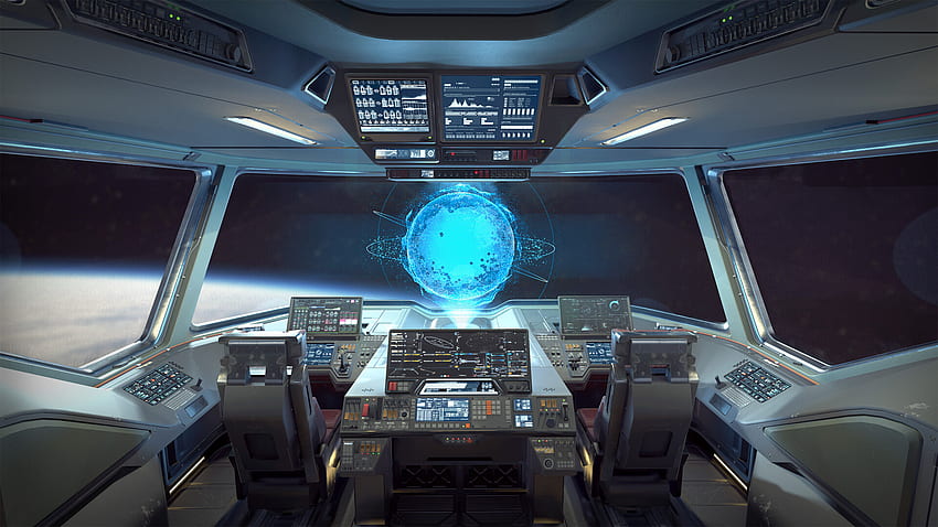 ArtStation - Sci Fi Cockpit Bridge 6, Vattalus Assets, 우주선 다리 HD 월페이퍼
