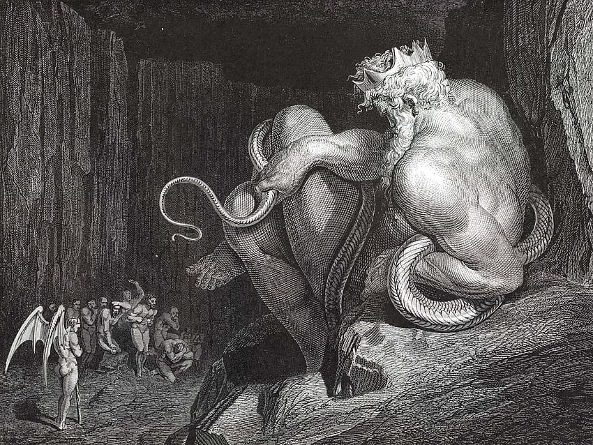 mythology, Etching, Gustave Doré, Dante Alighieri, Dantes Inferno HD wallpaper
