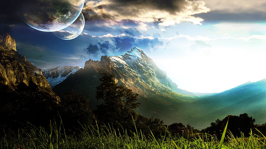 Sci Fi Landscape HD wallpaper
