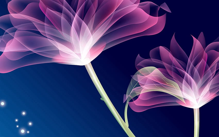 Fioletowe Kwiaty Wzór Art iPad Air, Purpurowy Kwiat Laptopa Tapeta HD