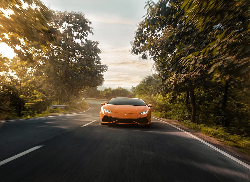 Lamborghini Huracan, oranye, 2019 Wallpaper HD