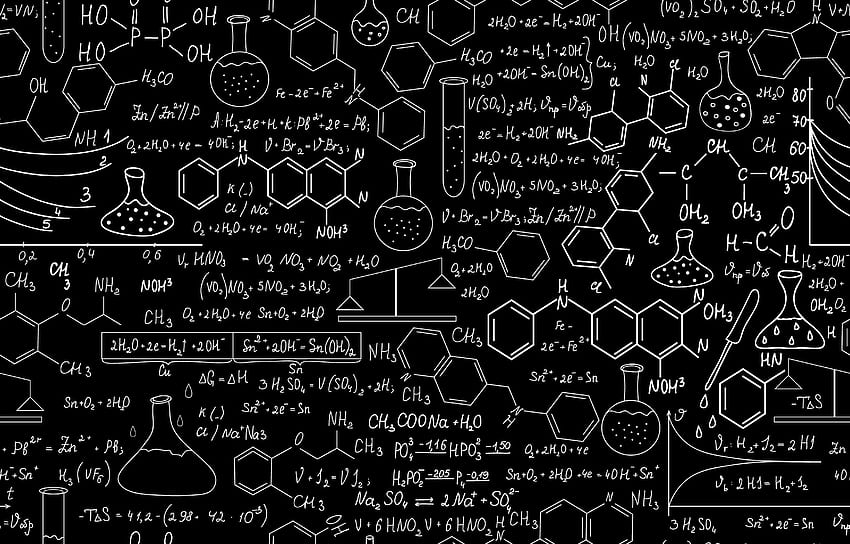 化学が好きな理由。 化学、数学、生物学、化学芸術 高画質の壁紙